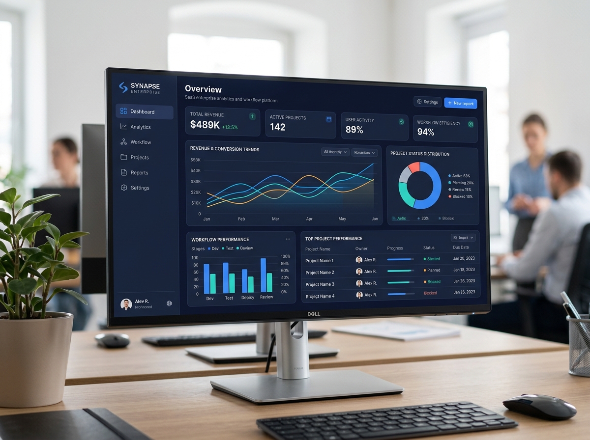 SaaS Analytics & Business Workflow Platform UI